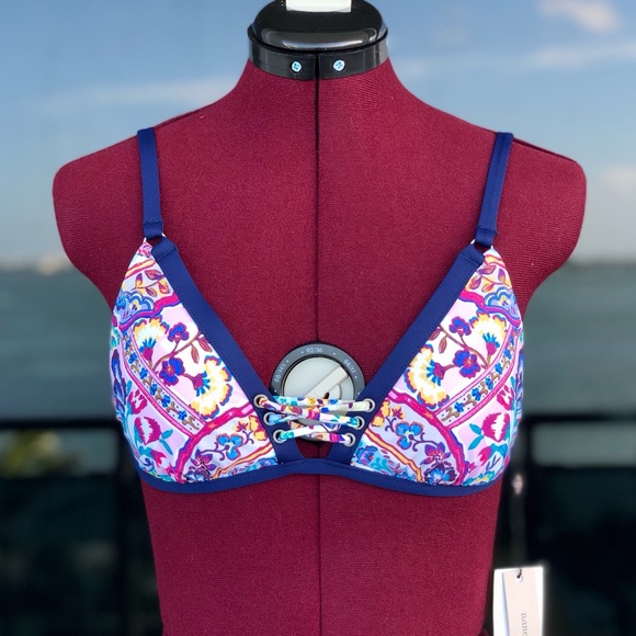 🌸Nanette Lepore🌸 Festival Folklore Bikini Top - Picture 2 of 11
